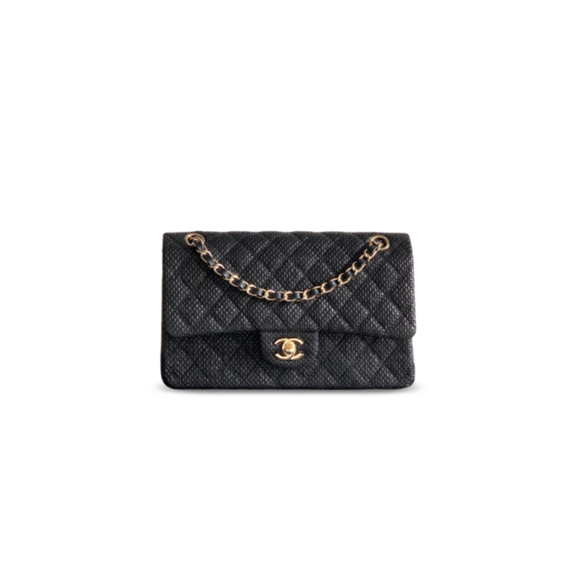 Ch**el master 26c quilted medium classic flap woven bag (25.5*15.5*6.5cm)
